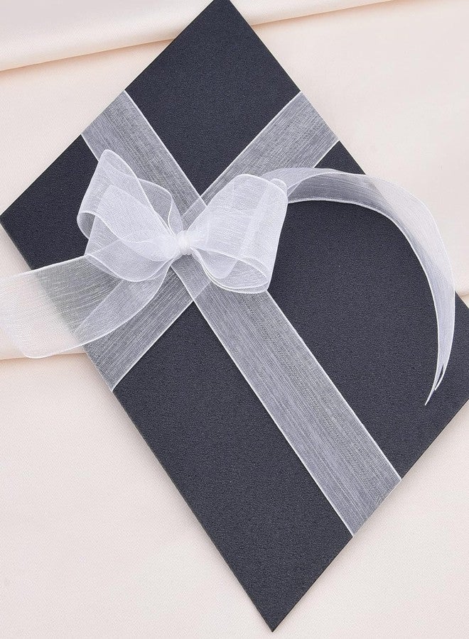 IMPRINT Sheer Organza Chiffon Ribbon | 1 Inch | 35 Meters | Roll | White - Image 3